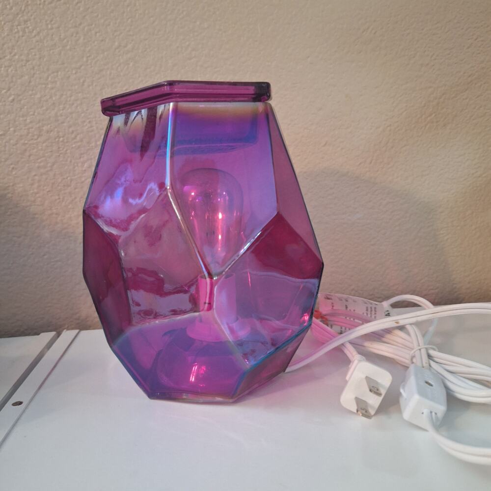 Scentsy Pink Topaz glass gem wax fragrance warmer